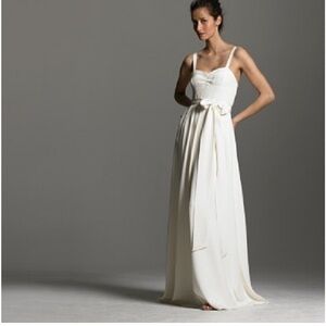 J. Crew Rebecca Wedding Dress Bridal Gown in cream colour 100% silk
